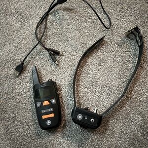 Black and Orange Dog Training Collar Set